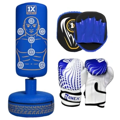 Image of ONEX Free Standing boxing Punching Bag Stand for Kids Target Heavy Duty Punch Bags MMA Martial Arts Sports Pads Dummy Gym Equipment Home