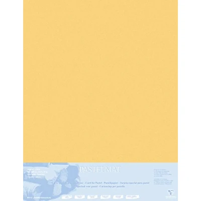 Image of Clairefontaine Ref 396022C Pastelmat Mounted Board (5 Sheets) 1800 Microns 70 x 100cm Buttercup Colour Specially Formulated For Use With Pastels