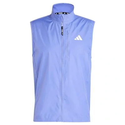 Image of adidas Performance OWN THE RUN Waistcoat, Men&#039;s, Size: Small, Semi blue