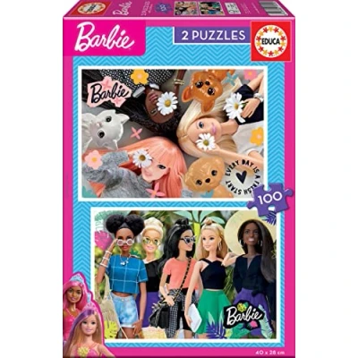 Image of Educa 19300 2x100 Barbie, Multicoloured