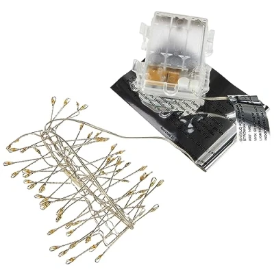 Image of Konstsmide Micro LED Fairy Lights Firecracker with 6H Timer 60 Diodes Battery Operated Indoor, 288 W, Silver