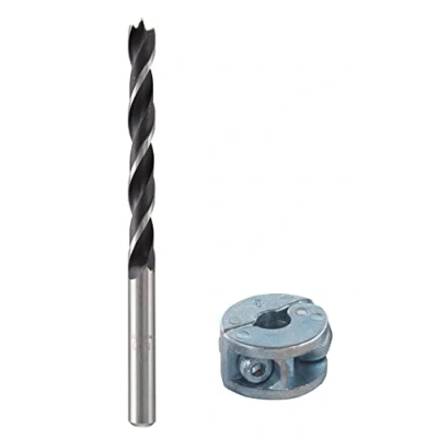 Image of wolfcraft wood Twist Drill Bit Set 2 Pcs. I 2732000 for restricted depth drilling joints