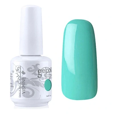 Image of Vishine Gelpolish Lacquer Color Soak Off UV LED Gel Nail Polish Manicure Mint Green(1467)