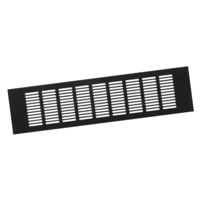 Image of 100x400mm Air Vent Cover Aluminium Ventilation Grille Black Furniture Grill for Door, Wardrobe, Radiator