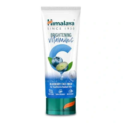 Image of Himalaya Brightening Vitamin C Blueberry Face Wash Cleanser Remove Dull Skin 100ml