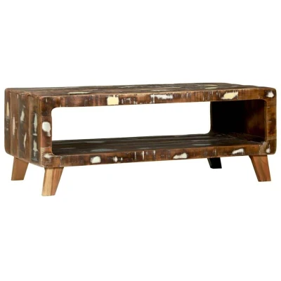 Image of vidaXL Coffee Table 90x50x35 cm Solid Wood Reclaimed
