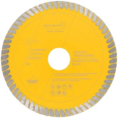 Image of PRODIAMANT diamond cutting disc 115mm x 22.23 Cerablade ceramic for and natural stone tiles, porcelain stoneware, hard floor glazed clinker bricks