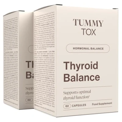 Image of Thyroid Balance, Magnesium, L tyrosine, Iodine, Selenium, Holy Basil, Schisandra, Zinc, Support Supplement, 120 Capsules for 60 Days, by TummyTox