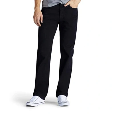 Image of Lee Women&#039;s Relaxed Fit Straight Jeans, Double Black, 48/50 IT (35W/34L)