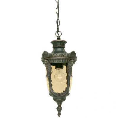 Image of Philadelphia 1 Light Medium Outdoor Ceiling Chain Lantern Old Bronze IP44, E27
