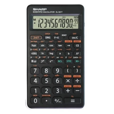 Image of SHARP CALCULATOR SCIENTIFIC BLISTER EL501TBWH EU,Black/White