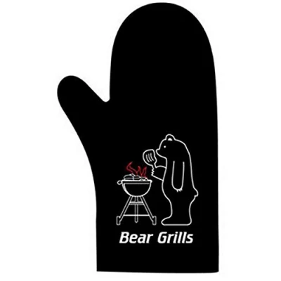 Image of Iconic Aprons Oven glove novelty themed kitchen or barbecue (Bear Grills)