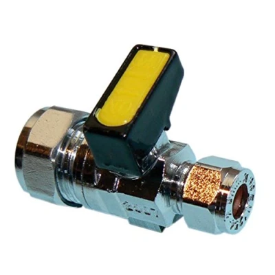 Image of 15mm x 8mm Mini Lever Gas reducing Ball Valve (Known as / Isolation Valve/Gas isolating Also Available in 8mm, 10mm, 15mm)