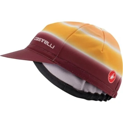 Image of CASTELLI 4522086 867 Dolce Cap Women&#039;s Hat Sand/Bordeaux Uni