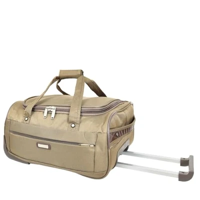 Image of Lightweight Medium Wheeled Holdall Travel Duffle Hand Luggage Sports Gym Bag HLG140 (Beige)