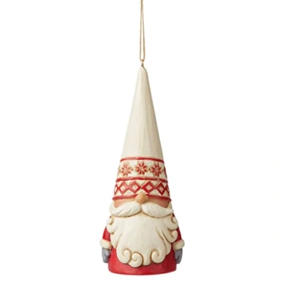 Image of Enesco Jim Shore Heartwood Creek Nordic Noel Gnome Hanging Ornament, 4.72 Inch, Multicolor for Christmas