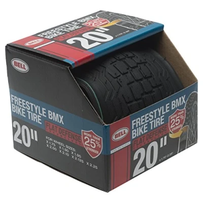 Image of Bell 7091014 Freestyle Flat Defense BMX Bike Tire, 20&quot; x 1.75 2.25&quot;, Black