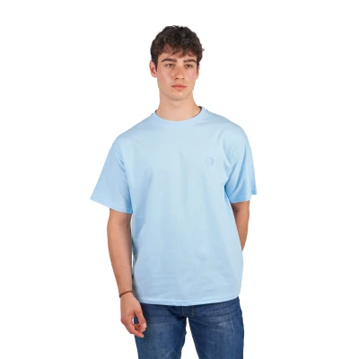 Image of Superb BeHappy SPRBCA 2204 Mens Oversized Short Sleeve T Shirt Blue Cotton Size X Large
