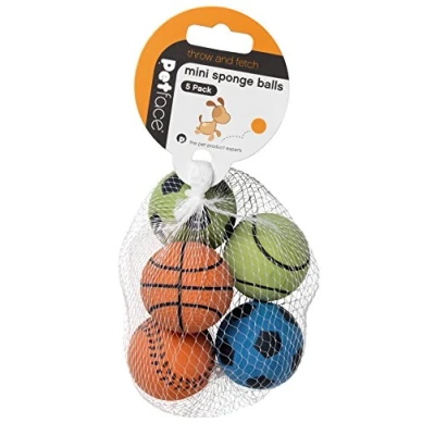 Image of Petface Mini Sponge Balls, 5 Piece