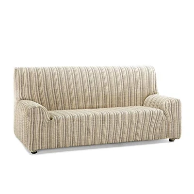 Image of Martina Home Cover for 4 Seater Sofa, Texture, Beige, Plazas, 240 a 270 cm de ancho