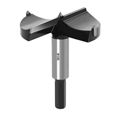 Image of ASNOMY 100mm Forstner Drill Bit, Carbide Tipped Bit for Hard Wood, Wood Drilling Hole Saw Set Woodworking Hinge Cutter Tool Kits Plastic Plywood