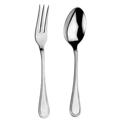Image of Arthur Price Classic Bead Serving Spoon &amp; Fork Set