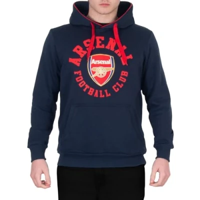 Image of Arsenal FC Official Football Gift Mens Fleece Hoody Navy XL
