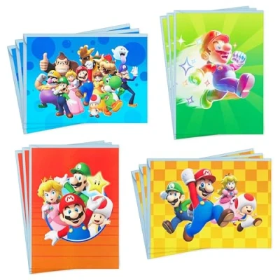 Image of Hallmark Nintendo Super Mario Bros. Card Assortment (12 Blank Cards with Envelopes) for Birthdays, Back to School, Any Occasion