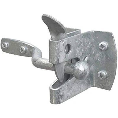 Image of IRONTITE® Auto Gate Latch, Garden Latch for Wooden Gates, Galvanised Weather Protection, External Use As &amp; Door (Galvanised)