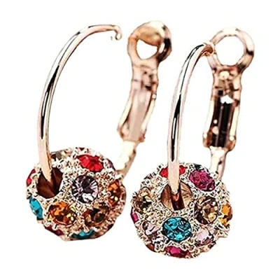 Image of BEAUTYBIGBANG Magnetic Therapy Weight Loss Earrings,Earacupressure Magnetherapy Detoxi Earrings,Piercing Lymph Drainage Earrings,Slim Ear Studs Patch for Women Men (Colorfui)