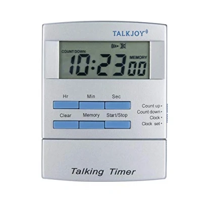 Image of Professional Talking Timer Egg Voice Output Kitchen Clock Countdown &amp; Up Automatic Repeat Stopwatch (German Language Edition)