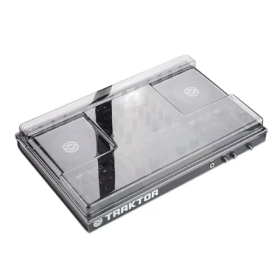 Image of Decksaver Cover for Native Instruments Kontrol S4 Super Durable Polycarbonate Protective lid in Smoked Clear Colour, Made The UK DJs&#039; Choice Unbeatable Protection