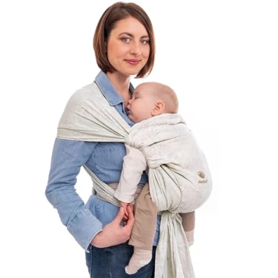 Image of manduca Twist Baby Sling Light and Easy Carrier with Kangaroo Bag Soft Belly Belt for Newborns from Birth up to 15 Kg Organic Cotton