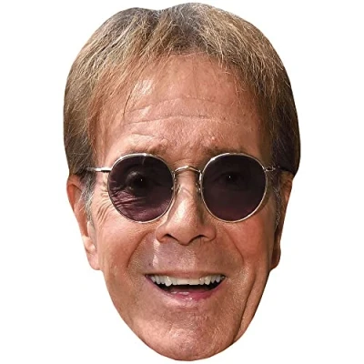 Image of Cliff Richard (Glasses) Celebrity Mask, Flat Card Face, Fancy Dress Mask