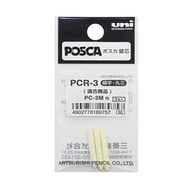 Image of Uni Ball Posca 3 Replacement Tips Pack of 5 Bags/Chalk Marker Tapered Fine PCR3 0.9 1.3 mm
