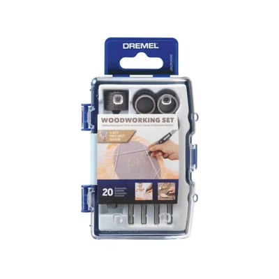 Image of Dremel 681 Woodworking Set, Accessory Kit With 20 Rotary Tool Accessories