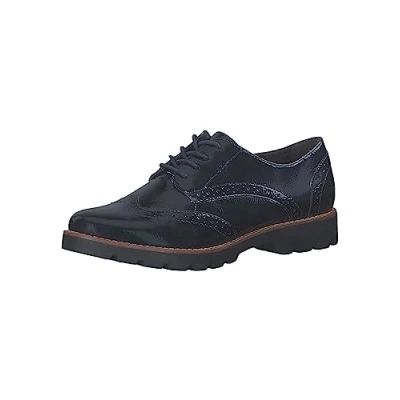Image of Jana Women&#039;s 8 23760 41 Oxford Flat, Navy Met Comb, 3.5 UK