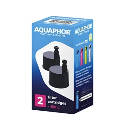 Image of AQUAPHOR City Bottle Filter Pack x 2 Filters Chlorine &amp; Impurities Stay Hydrated On the Go!