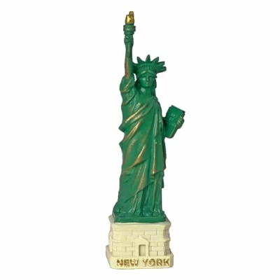 Image of Mini Statue of Liberty Figurine with Copper Tint; Souvenir (4 Inches)