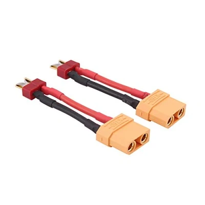 Image of OliRC 2pcs Male Deans T plug to Female XT90 Connector Adapter with 14awg 2in Cable(C102 2)