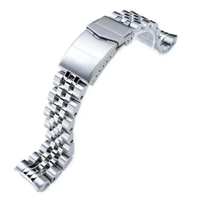Image of MiLTAT Stainless Steel 316L 20 mm Angus J Louis Watch Strap for Seiko mm300 SBDX001, Two Colour, V Clasp SS201820B058(DE), silver, L