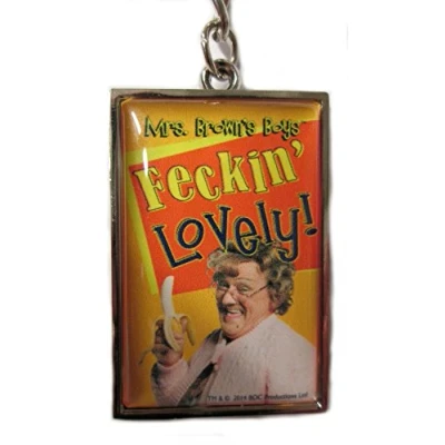 Image of Mrs Brown’s Boys, Feckin&#039; Lovely with Banana Metal Keyring MB006