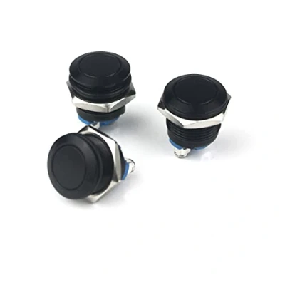 Image of 3 pcs 16mm 5/8&quot; Mounting Hole Metal Momentary Push Button Switch, Waterproof Car Switch Start