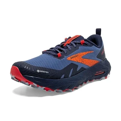 Image of BROOKS Women&#039;s Cascadia 17 GTX Sneaker, Navy/Bittersweet/Peacoat, 5.5 UK