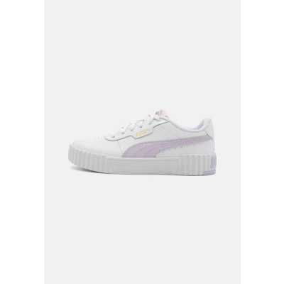 Image of PUMA Women&#039;s Carina 3.0 Sneaker, White Lilac Frost Gold, 6.5 UK