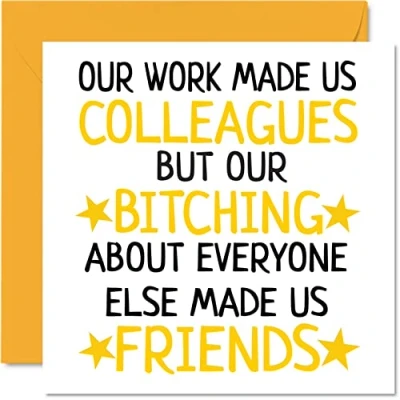 Image of Leaving Gifts for Colleagues Women Men Chance B*tching Friends Sorry Your Good Luck In New Job Card, 145mm x Greeting Cards, Funny Congratulations Card