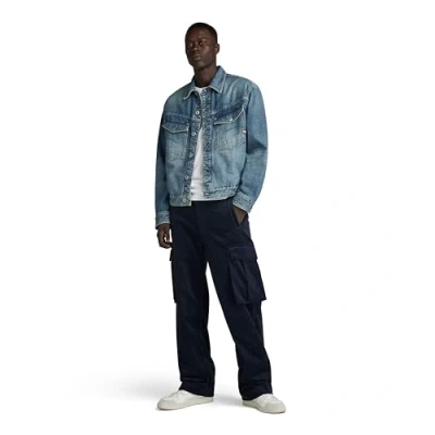 Image of G STAR RAW Men&#039;s Renato Straight Cargo Pants, Blue (salute D23634 D405 C742), 34W / 32L