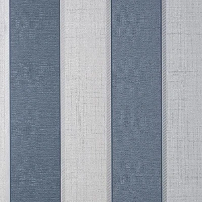 Image of Larson Stripe Wallpaper Textured Vinyl Metallic Navy Silver
