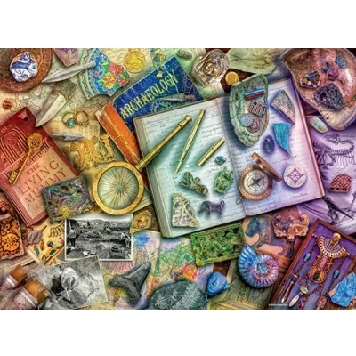 Image of Ravensburger Aimee Stewart The Archaeologist’s Desk 500 Piece Jigsaw Puzzle for Adults and Kids Age 10 Years Up