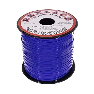 Image of Craft County Rexlace Plastic Lace, 3/32 Inch (Royal Blue)